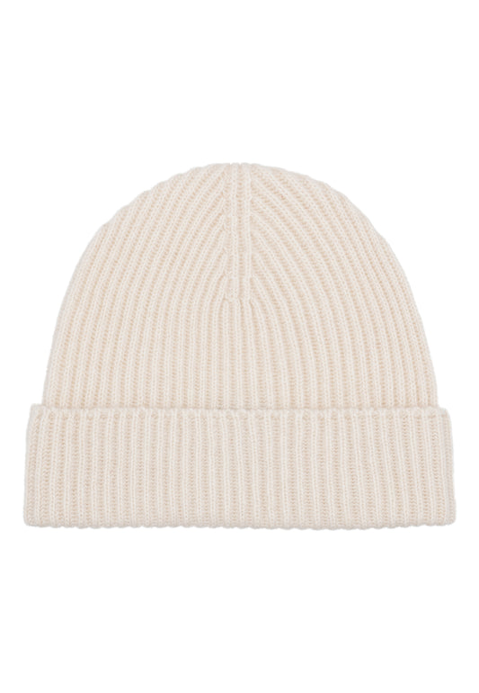 Robin - hue i ribstrikket cashmere, Skotland - Champagne