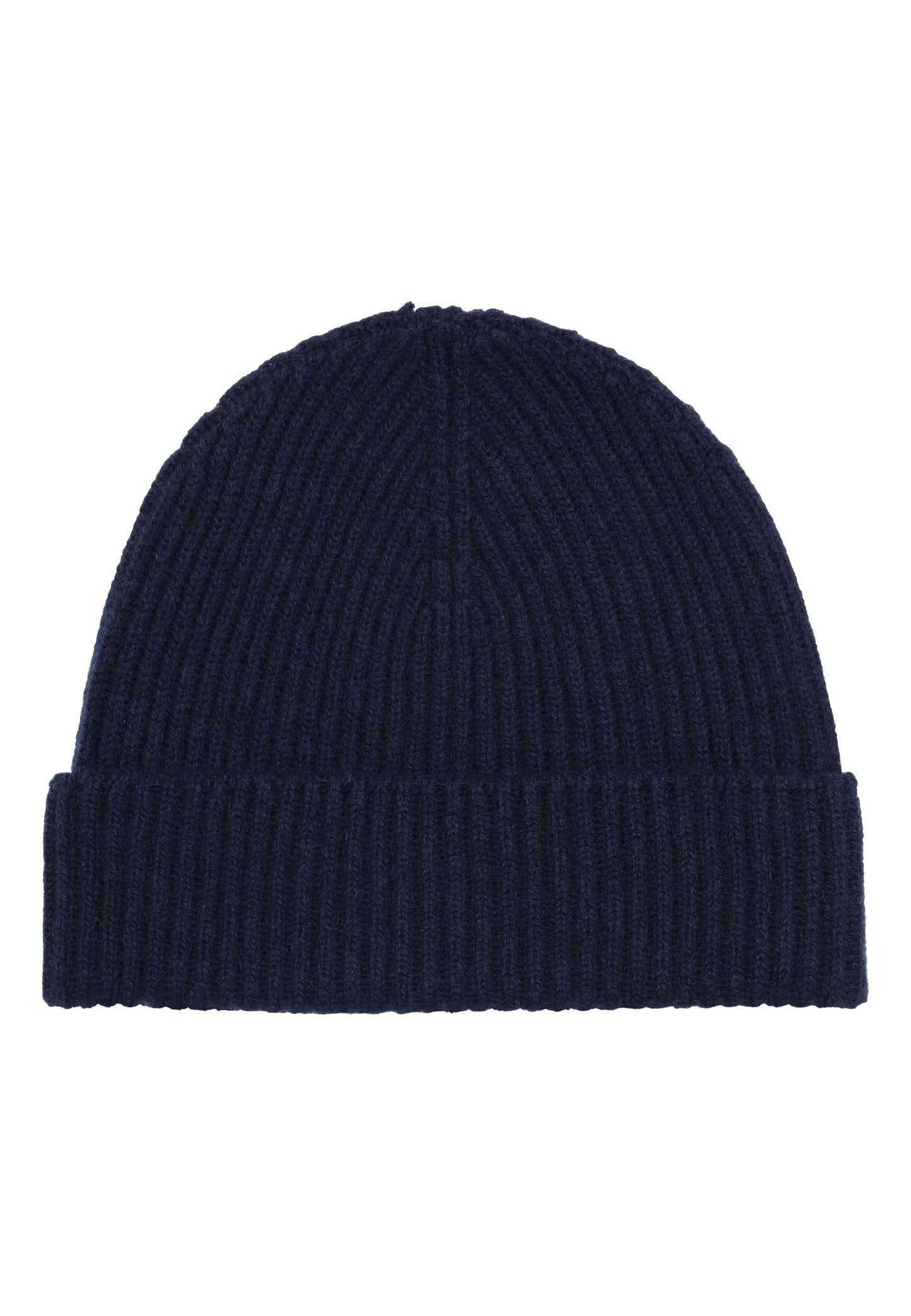 Robin - hue i ribstrikket cashmere, Skotland - Dark Navy
