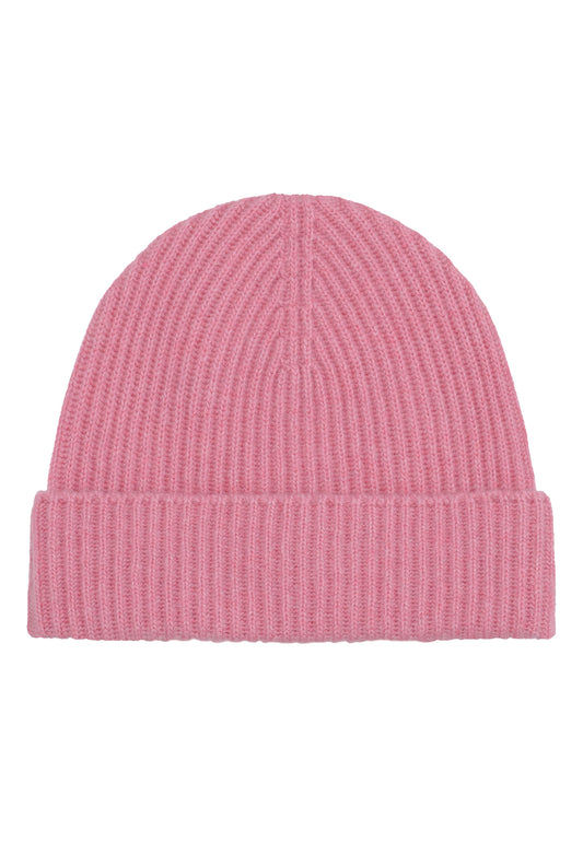 Robin - hue i ribstrikket cashmere, Skotland - Pink