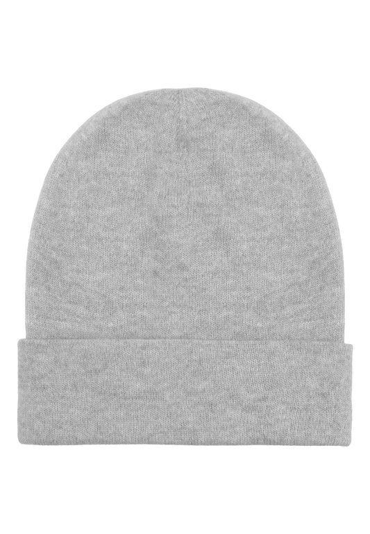 Tyk dobbelt jersey hue i cashmere, fra Skotland - Silver grå
