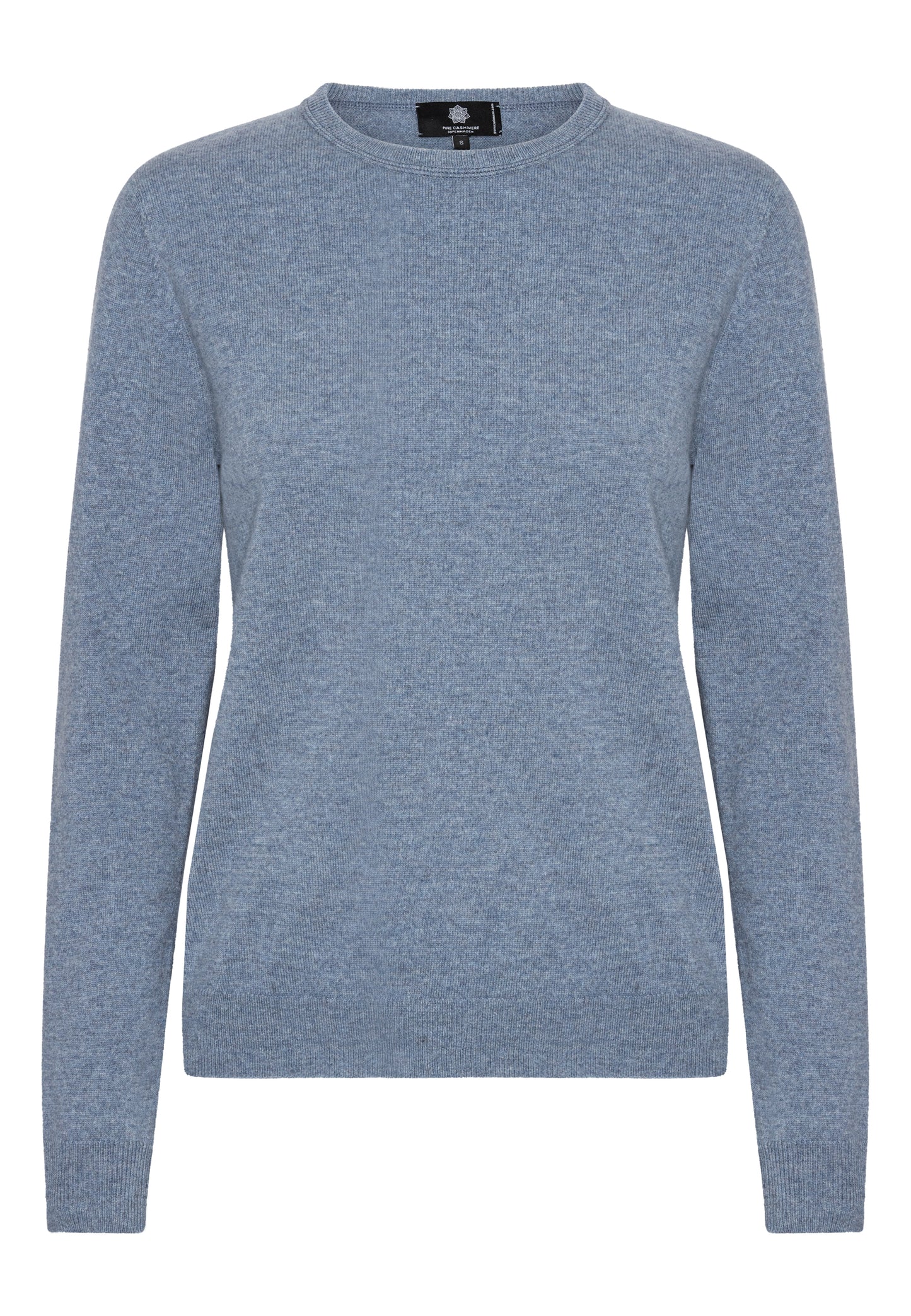 Pil - Cashmere Pullover i klassisk fit. Light Denim Blå