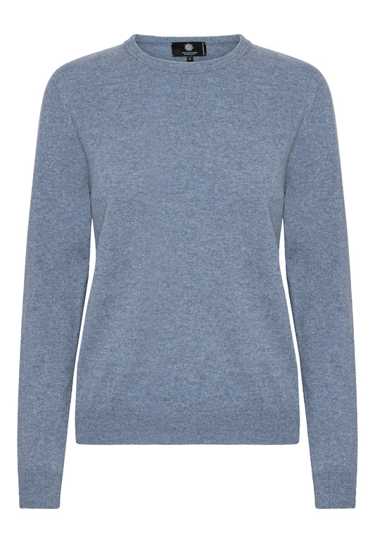 Pil - Cashmere Pullover i klassisk fit. Light Denim Blå
