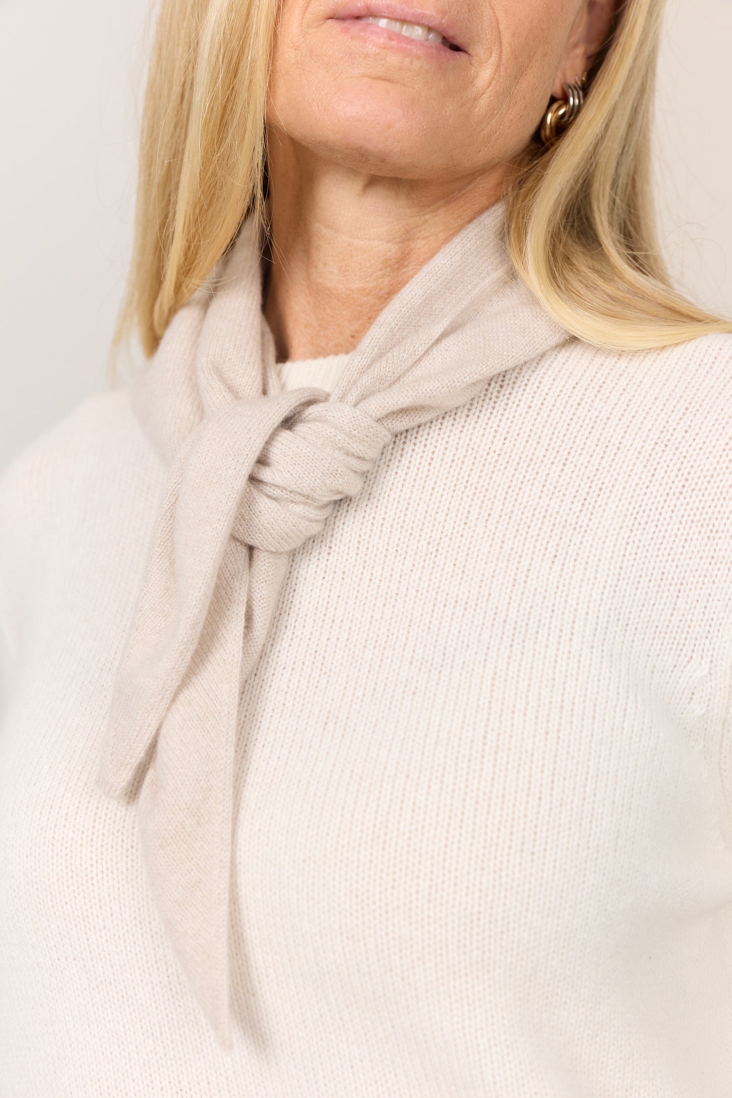 Lille eksklusiv cashmere scarf, Skotland - Sand