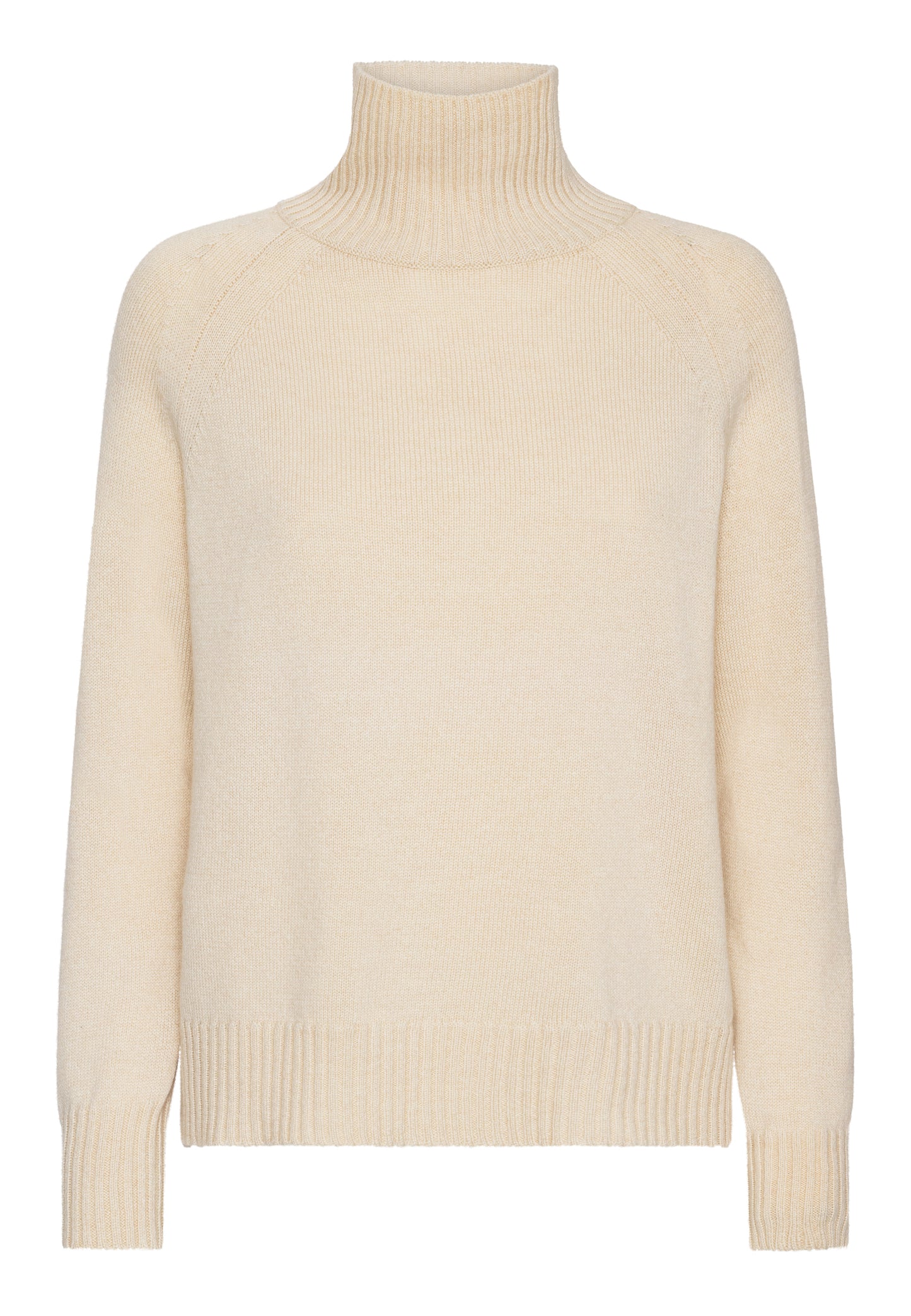 Turtleneck - cashmere sweater, Skotland - Champagne