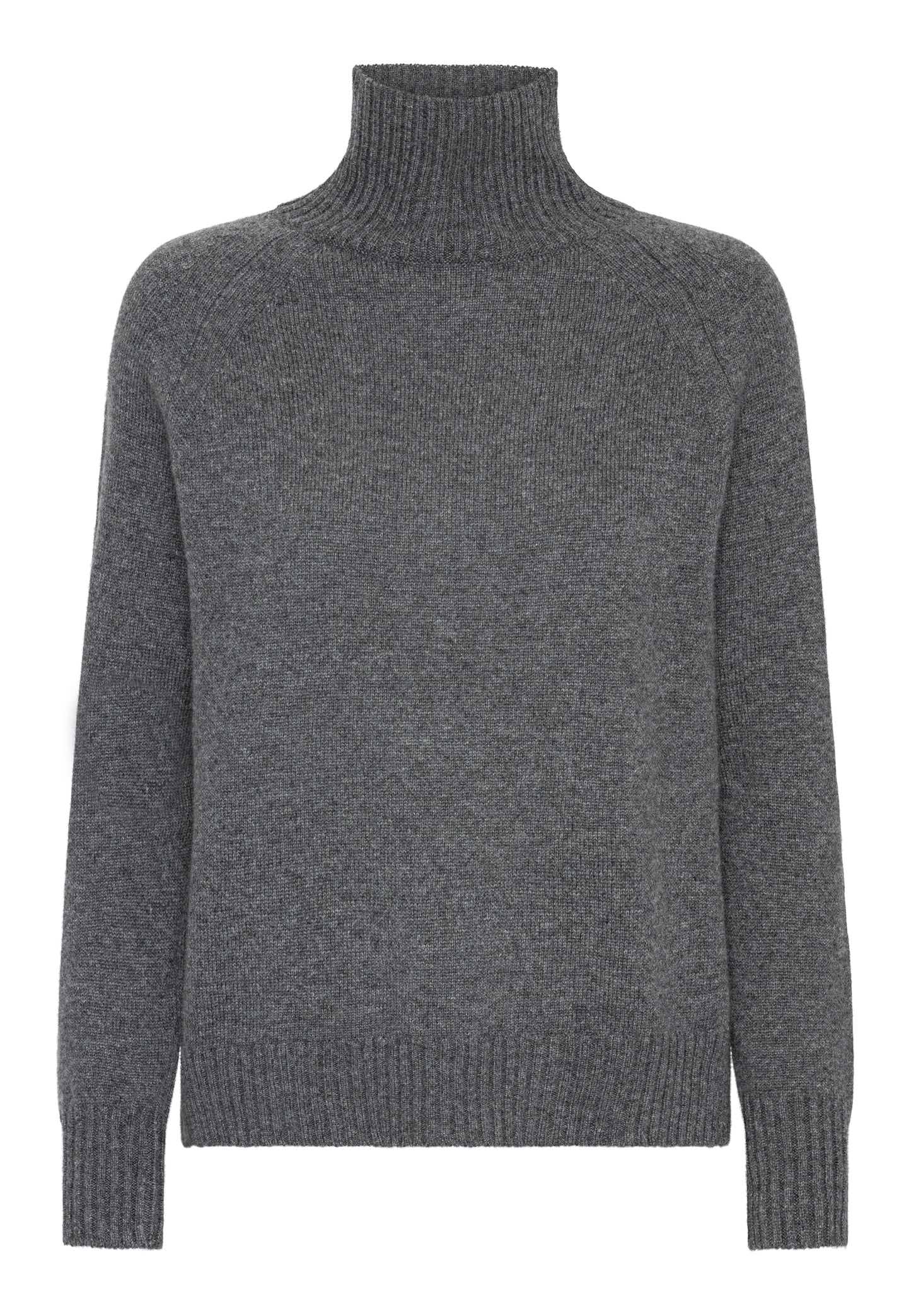 Turtleneck - cashmere sweater, Skotland - Mørkgrå