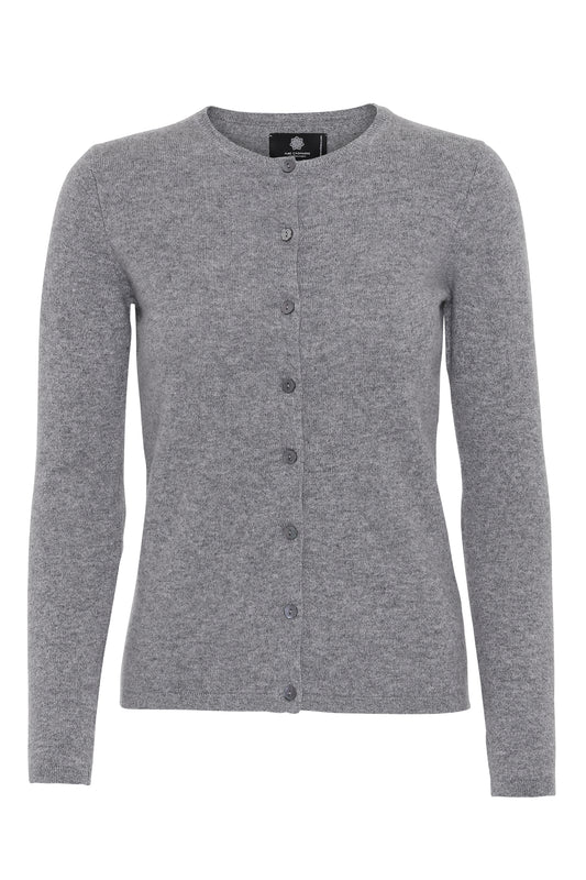 Alexia - cashmere cardigan - Mellemgrå
