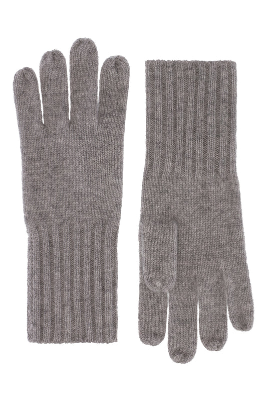 Robin - Handsker i strikket cashmere - Mellemgrå