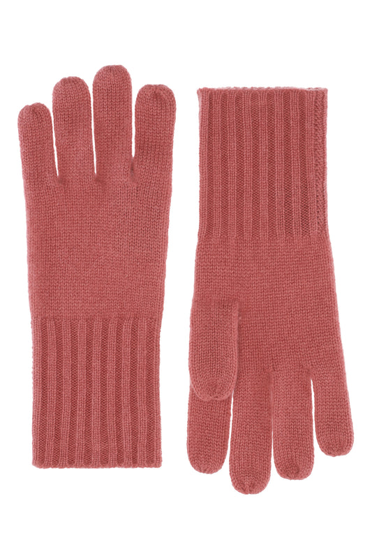 Robin - Handsker i strikket cashmere - Hindbær sorbet