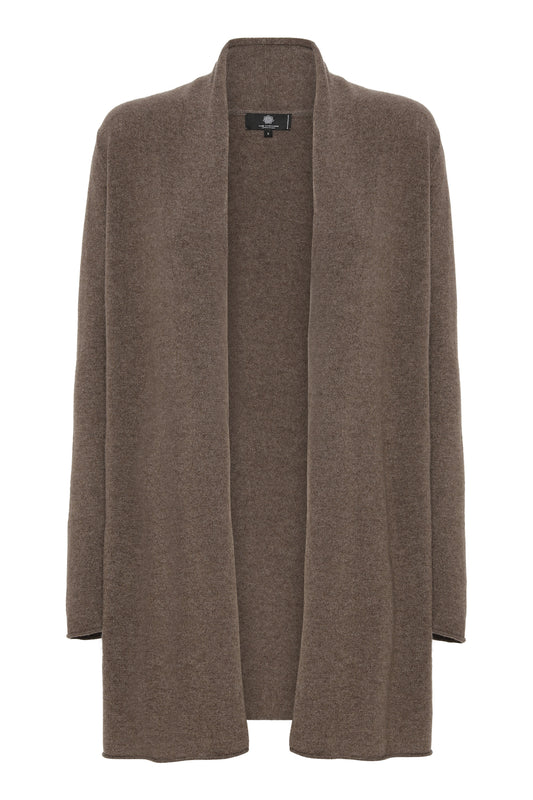 Ingrid - cashmere cardigan - Lysebrun