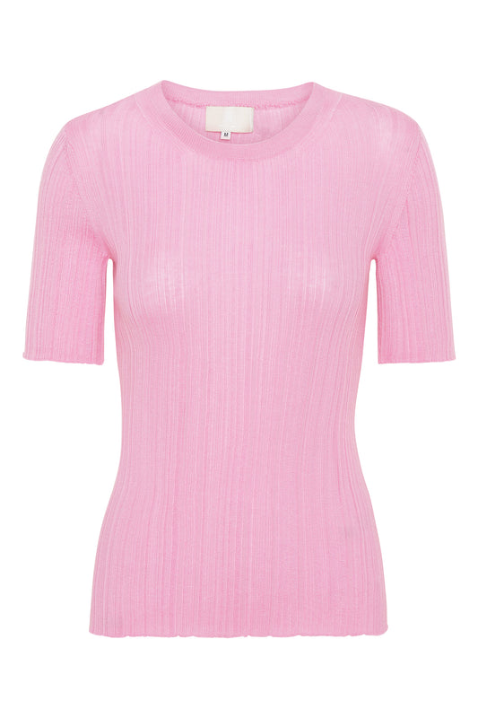 Lea - Cashmere Tee - Rosa Pink