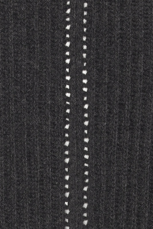Maja - cashmere cardigan ribstikket recycle - Koksgrå