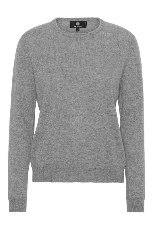 Pil - Cashmere Pullover i klassisk fit. Mellemgrå