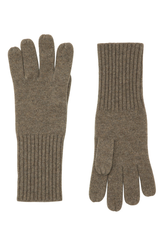 Robin - Handsker i strikket cashmere - Lysebrune