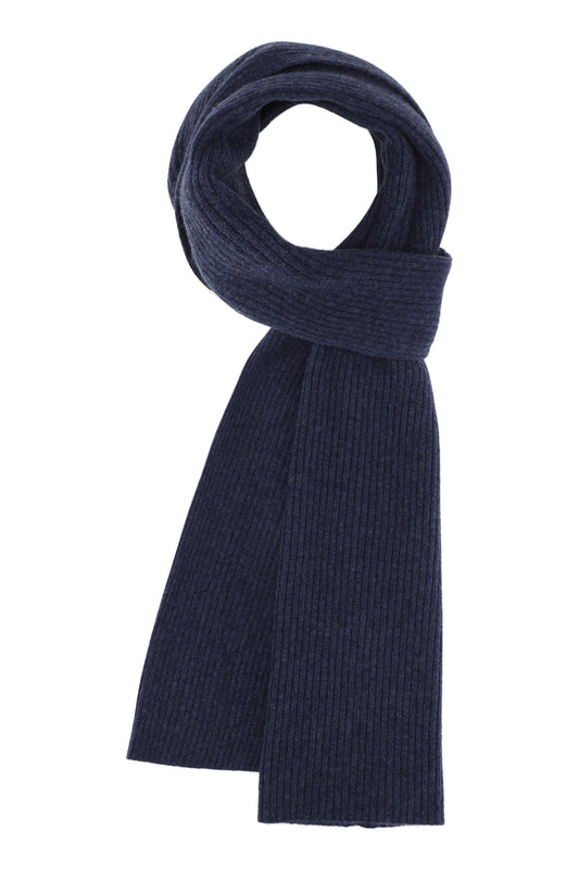 Robin - tørklæde i strikket cashmere - Indigoblå