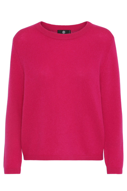Anna - Cashmere Trøje - Shocking Pink