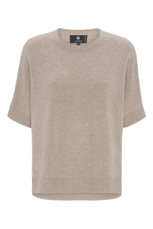 Tilde - Cashmere T-poncho - Toast