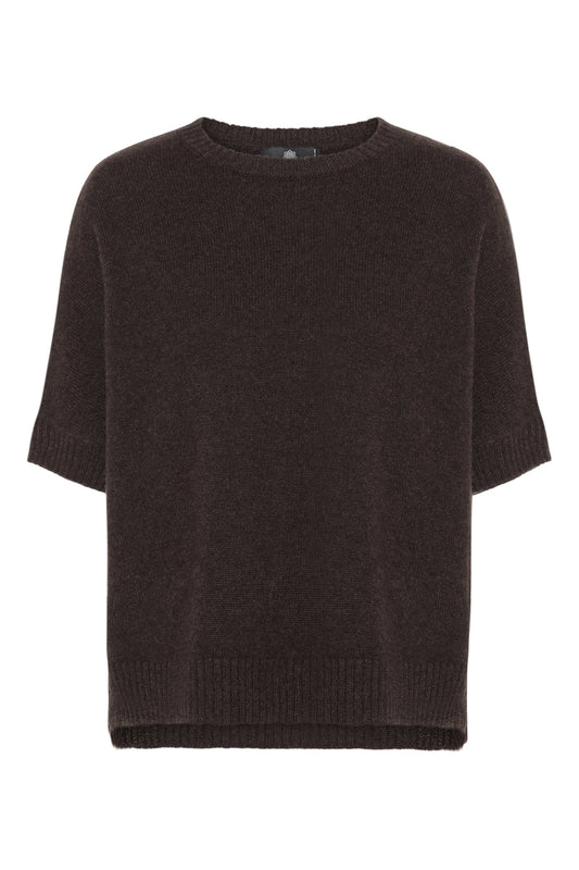 Flot espresso brun cashmere bluse, kashmir vest, Pure Cashmere Copenhagen